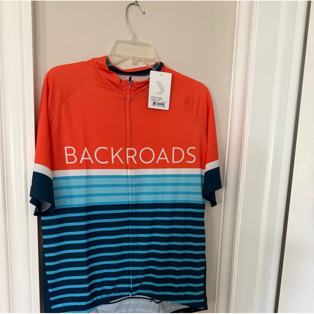 New Cycling Jersey 2 (Backroads) - Bright Coral/Orange